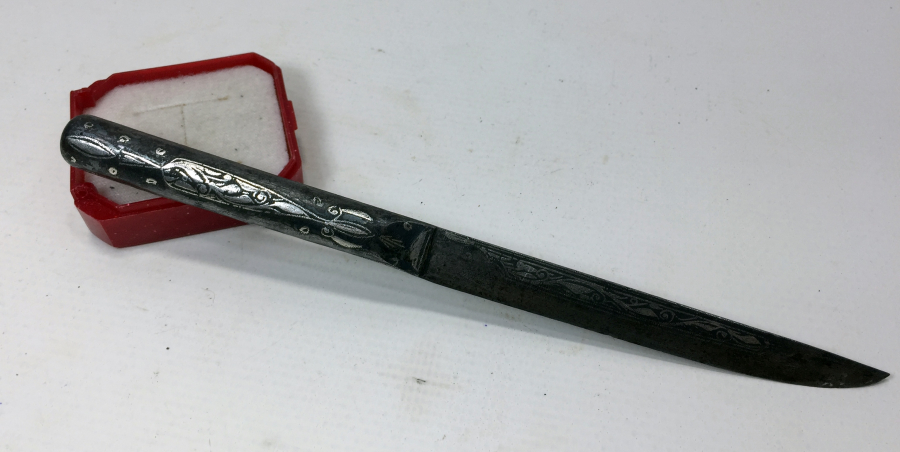 1800 BAŞLARI KOFGARİ İŞÇİLİKLİ SELVİLİ ÇOK NADİR GERDEK KAMASI - GELİN KAMASI