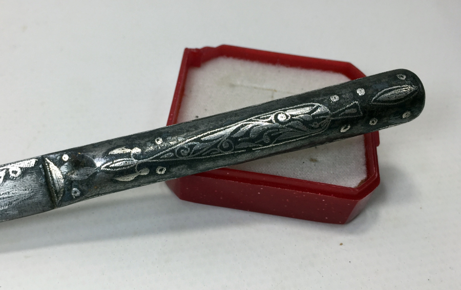 1800 BAŞLARI KOFGARİ İŞÇİLİKLİ SELVİLİ ÇOK NADİR GERDEK KAMASI - GELİN KAMASI