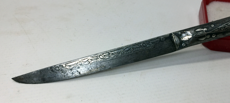 1800 BAŞLARI KOFGARİ İŞÇİLİKLİ SELVİLİ ÇOK NADİR GERDEK KAMASI - GELİN KAMASI