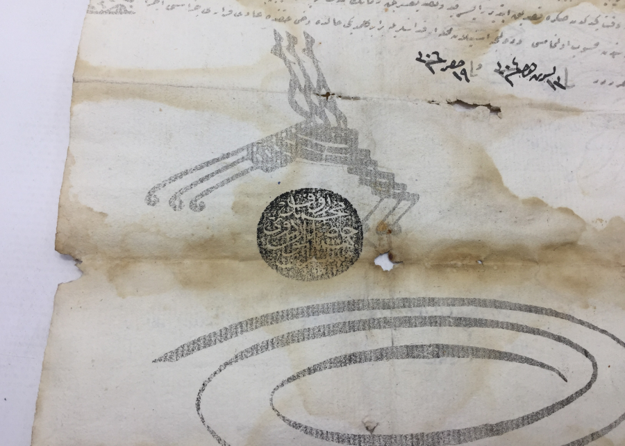 ENVER PAŞA PENÇE MÜHÜRLÜ ASKERİ TERHİS BELGESİ