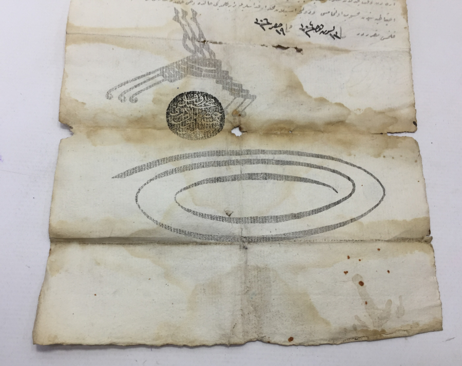 ENVER PAŞA PENÇE MÜHÜRLÜ ASKERİ TERHİS BELGESİ