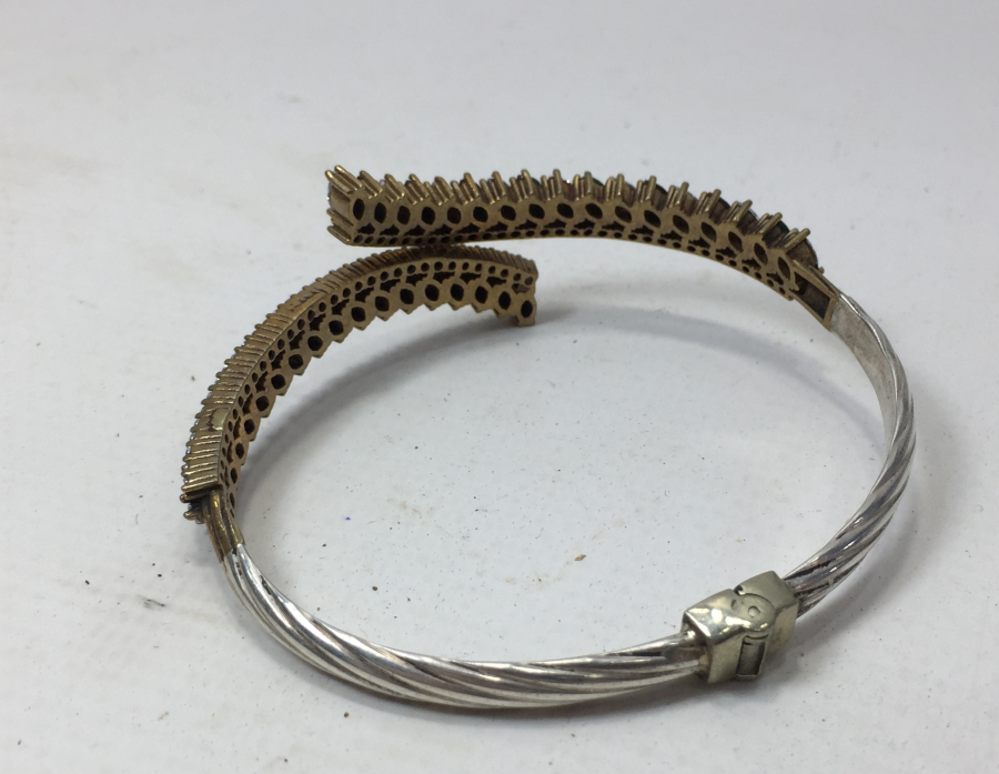 GÜMÜŞ ÜZERİ ZÜMRÜT VE MARGAZİT TAŞLI BİLEZİK