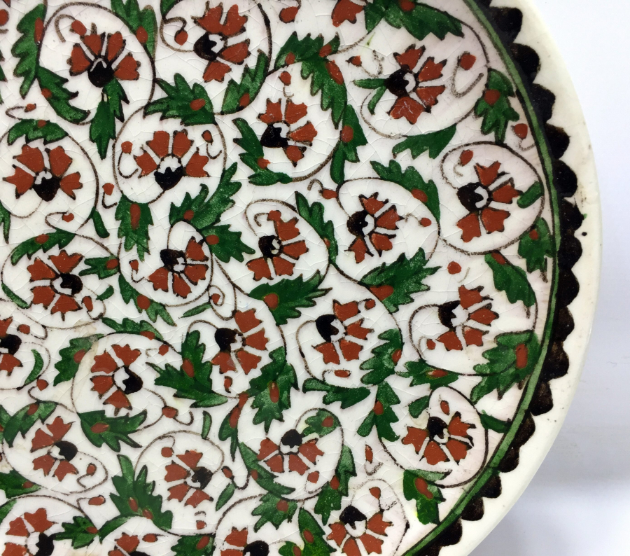 KARANFİLLİ KÜTAHYA İŞİ DUVAR TABAĞI