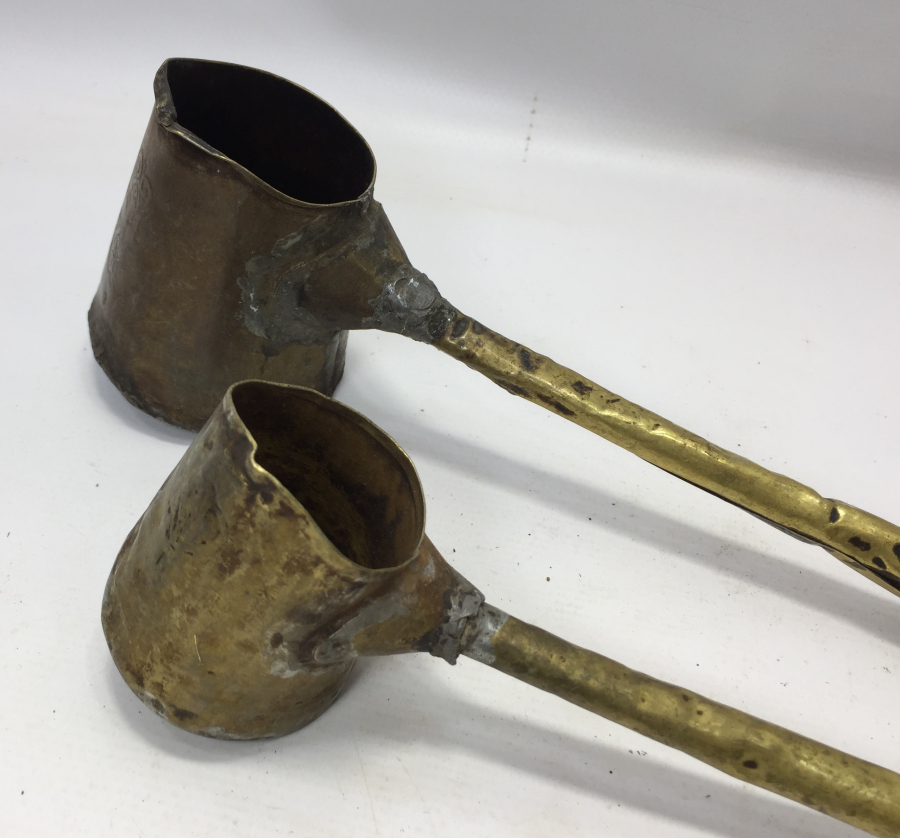 OSMANLI DÖNEMİ 2 ADET KAHVECİ CEZVESİ