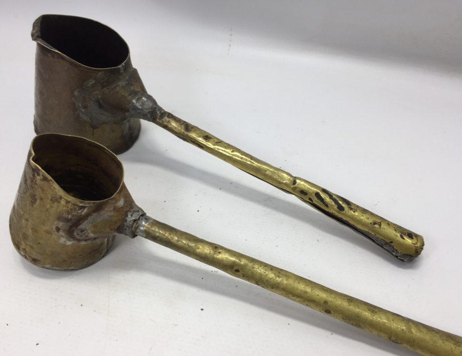 OSMANLI DÖNEMİ 2 ADET KAHVECİ CEZVESİ