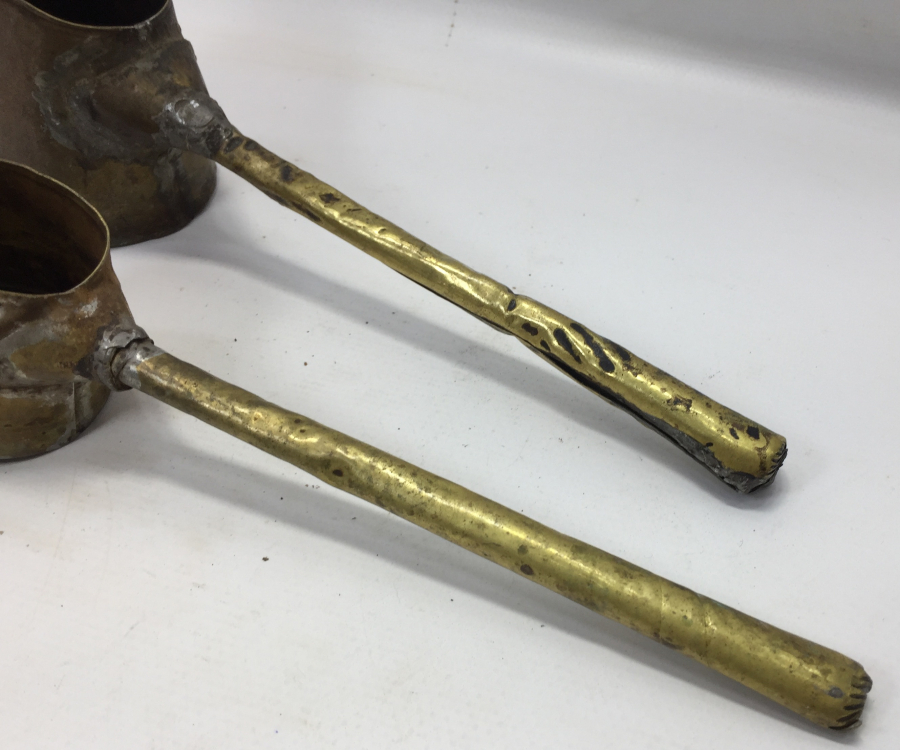 OSMANLI DÖNEMİ 2 ADET KAHVECİ CEZVESİ