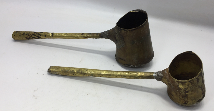 OSMANLI DÖNEMİ 2 ADET KAHVECİ CEZVESİ