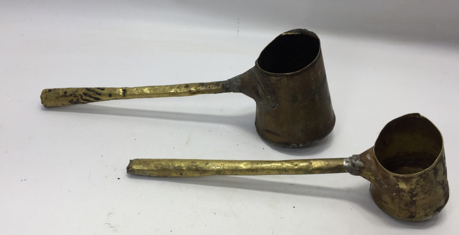 OSMANLI DÖNEMİ 2 ADET KAHVECİ CEZVESİ