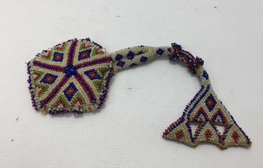 OSMANLI DÖNEMİ BONCUK İŞİ SALLAMASIYLA BERABER CEP SAATİ KESESİ