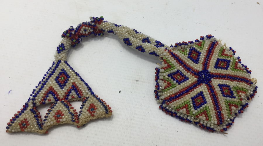 OSMANLI DÖNEMİ BONCUK İŞİ SALLAMASIYLA BERABER CEP SAATİ KESESİ