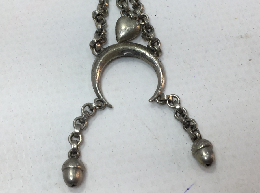 OSMANLI DÖNEMİ HİLAL FORMLU ÜZERİ KALEM İŞÇİLİKLİ KOZALI KÖSTEK SALLAMASI