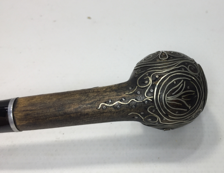 OSMANLI DÖNEMİ ÜZERİ OSMANLICA YAZILI AFYON İŞİ GÜMÜŞ ÇAKMA NADİR PİPO