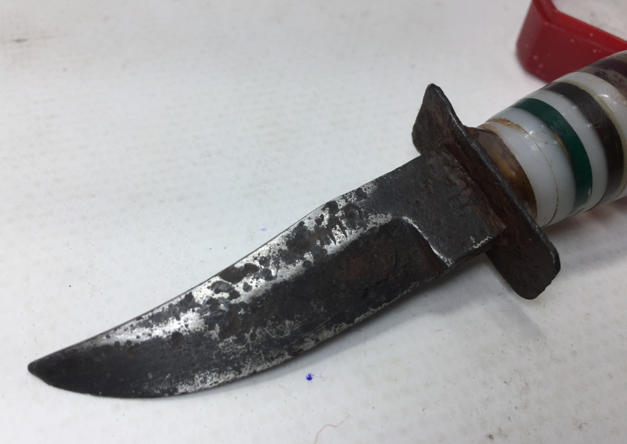 OSMANLI DÖNEMİ ÜZERİ OSMANLICA YAZILI NADİR DOĞDULUK BIÇAĞI 