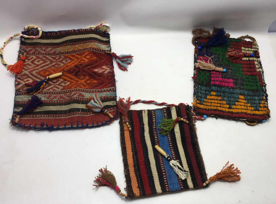 OSMANLI KUMAŞTAN 3 ADET HEYBE 