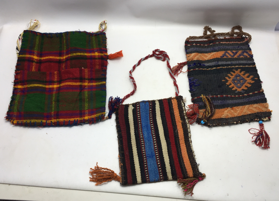 OSMANLI KUMAŞTAN 3 ADET HEYBE 