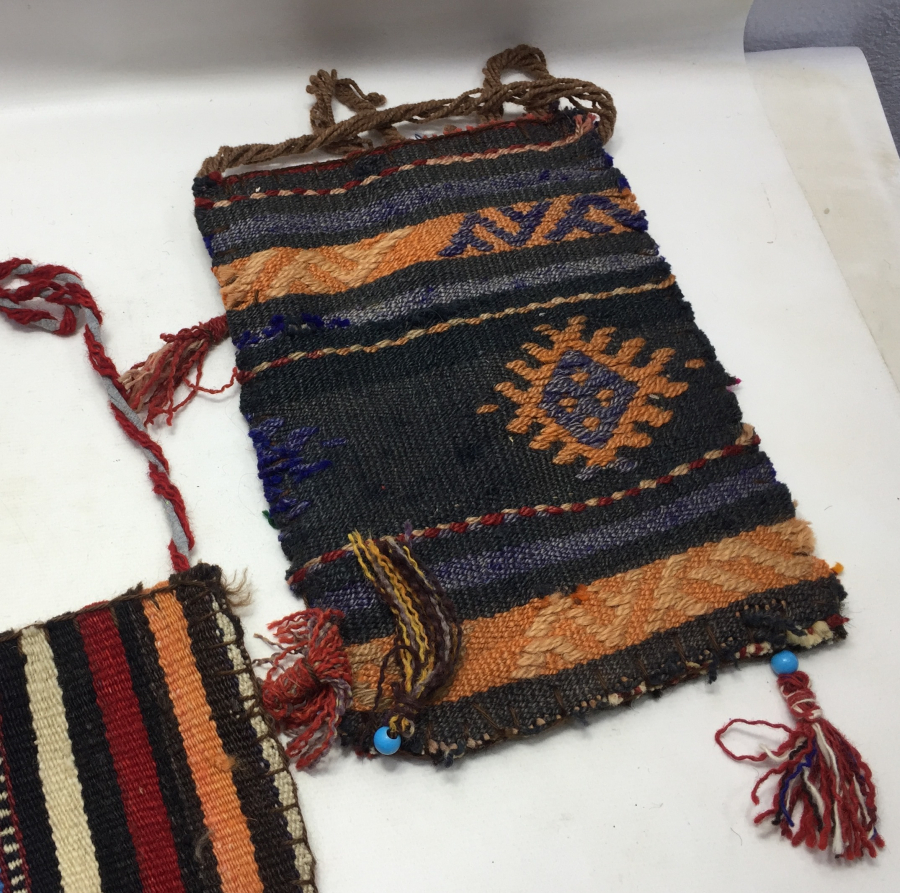 OSMANLI KUMAŞTAN 3 ADET HEYBE 