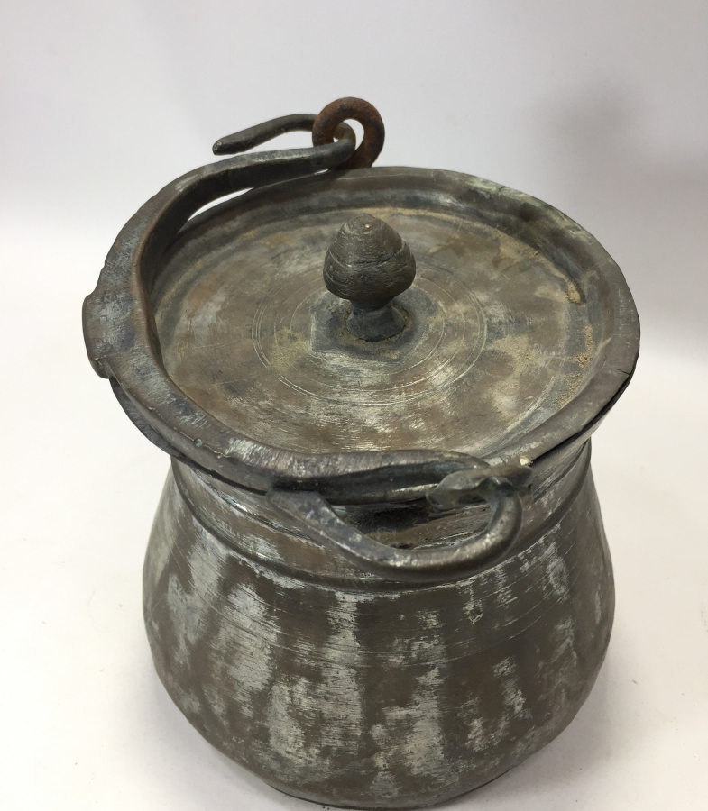 ÜZERİ OSMANLICA YAZILI TUTMACI YILAN FORMUNDA BAKRAÇ