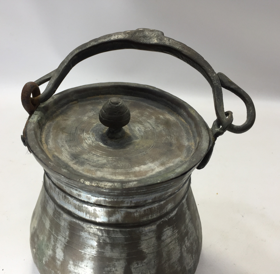 ÜZERİ OSMANLICA YAZILI TUTMACI YILAN FORMUNDA BAKRAÇ