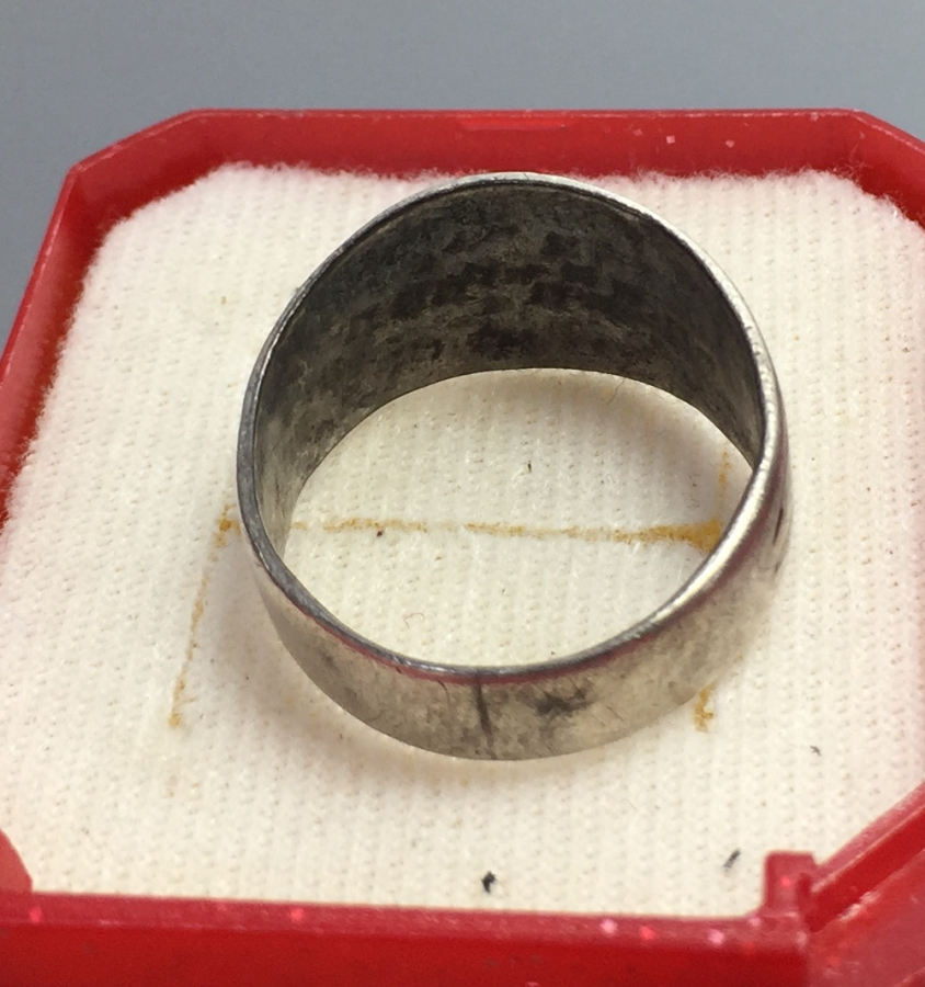 ÜZERİ OSMANLICA YAZILI VAN İŞİ GÜMÜŞ YÜZÜK