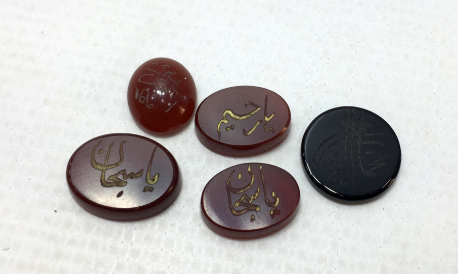 AKİKTEN MAMUL 5 ADET YÜZÜK TAŞI