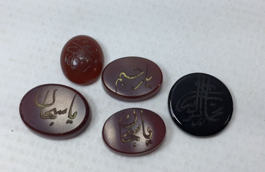 AKİKTEN MAMUL 5 ADET YÜZÜK TAŞI