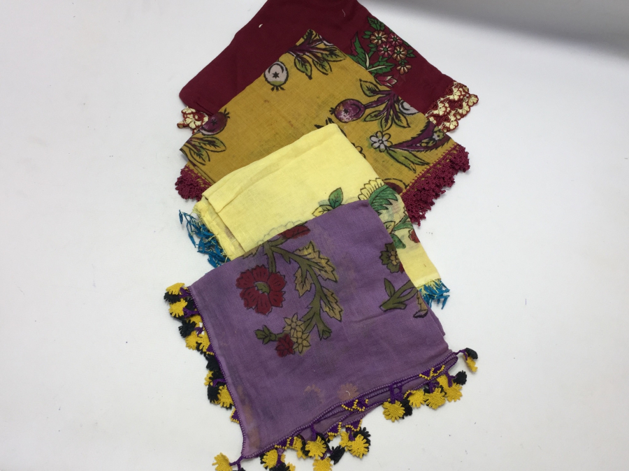 BERGAMA KOZAK YÖRESİ 4 ADET YAZMA - BİRİSİ AY YILDIZLI