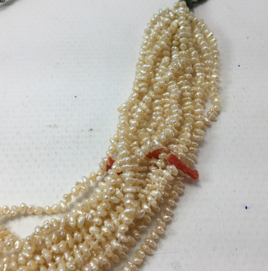 OSMANLI DÖNEMİ MERCANLARLA SÜSLÜ KUM İNCİ GERDANLIK