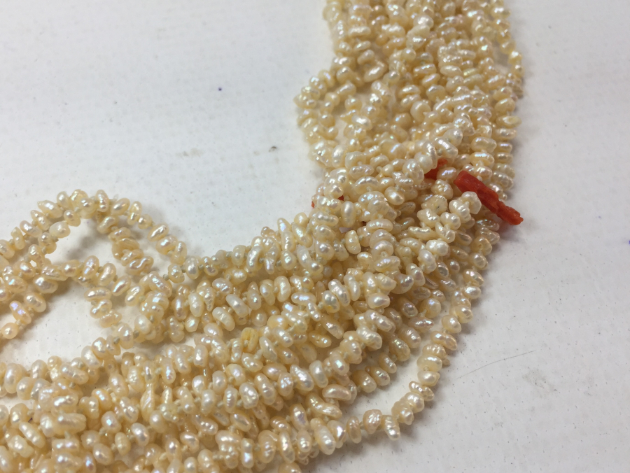 OSMANLI DÖNEMİ MERCANLARLA SÜSLÜ KUM İNCİ GERDANLIK