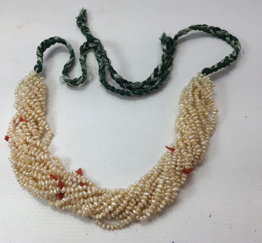 OSMANLI DÖNEMİ MERCANLARLA SÜSLÜ KUM İNCİ GERDANLIK