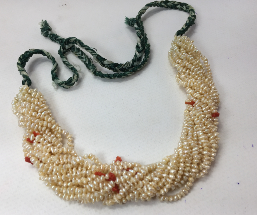 OSMANLI DÖNEMİ MERCANLARLA SÜSLÜ KUM İNCİ GERDANLIK