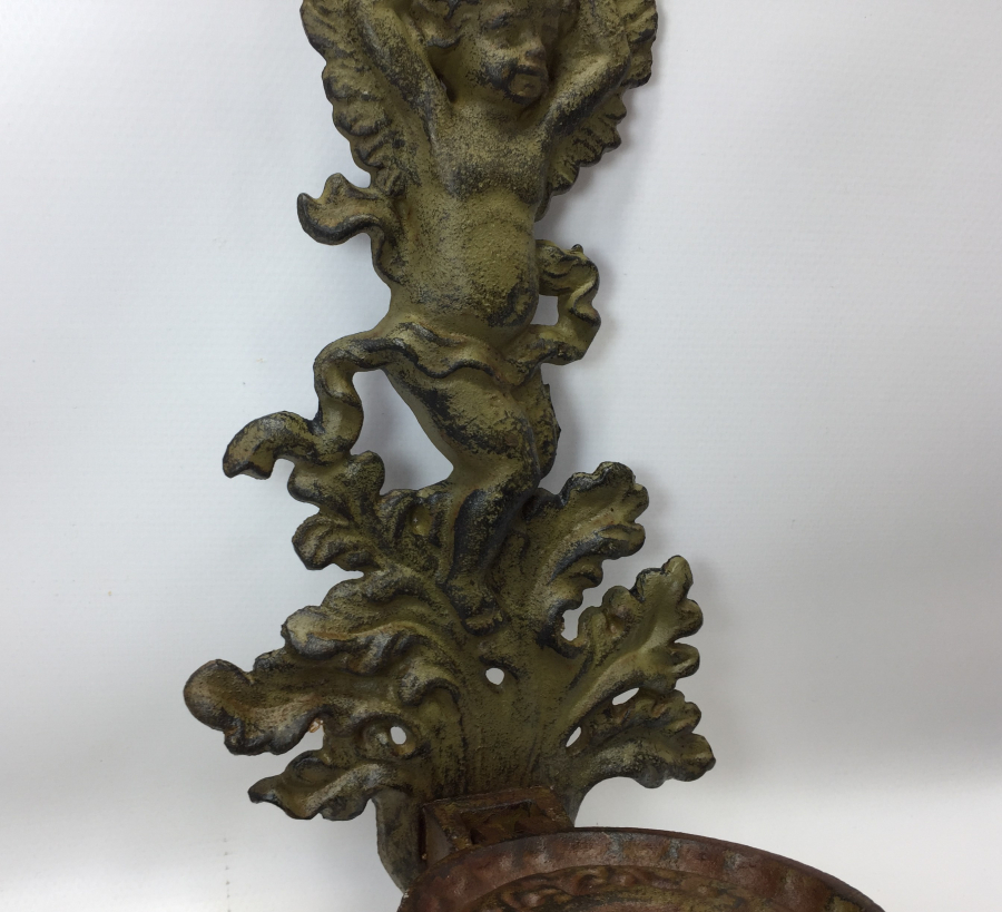 OSMANLI DÖNEMİ RUM İŞİ NADİR FORMDA MELEKLİ MUMLUK