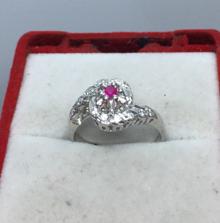 PIRLANTA TAŞLI ANTİKA YÜZÜK