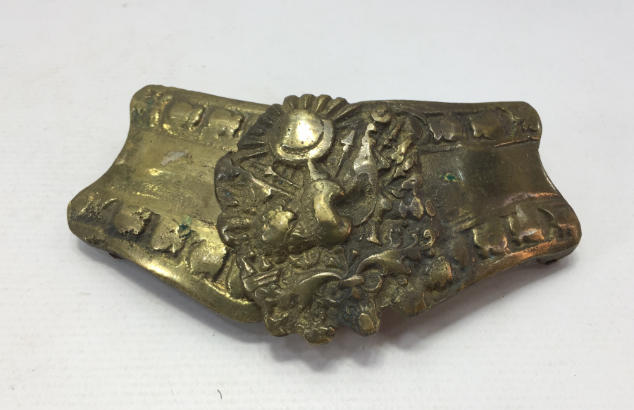 ÜZERİNDE OSMANLI DEVLER ARMASI BULUNAN OSMANLI GELİN KEMERİ TOKASI