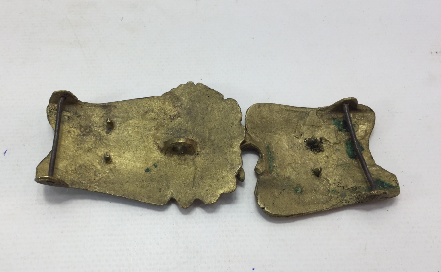 ÜZERİNDE OSMANLI DEVLER ARMASI BULUNAN OSMANLI GELİN KEMERİ TOKASI