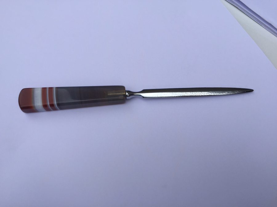 ŞAPI SÜLEYMANİYE AKİĞİNDEN MAMUL ANTİKA ZARF AÇACAĞI 