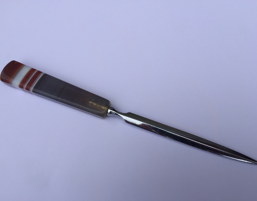 ŞAPI SÜLEYMANİYE AKİĞİNDEN MAMUL ANTİKA ZARF AÇACAĞI 