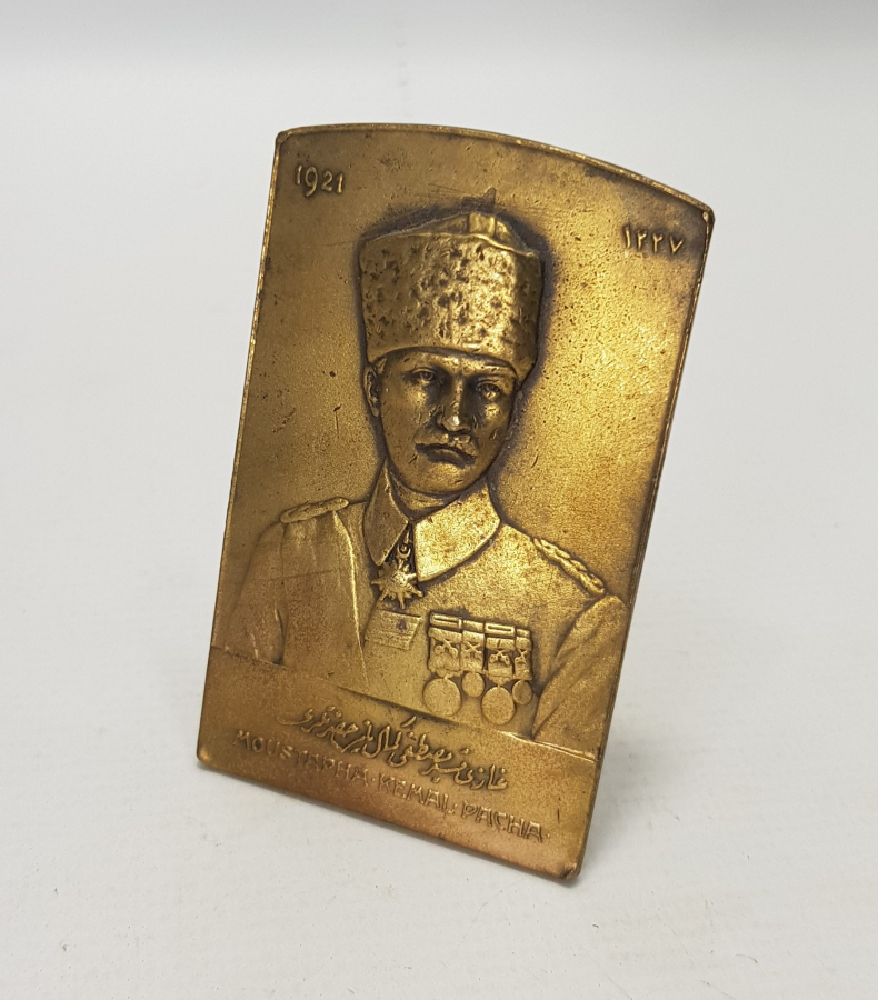 1921 ANKARA ANLAŞMASI ANISINA YAPILMIŞ ATATÜRK PLAKETİ 