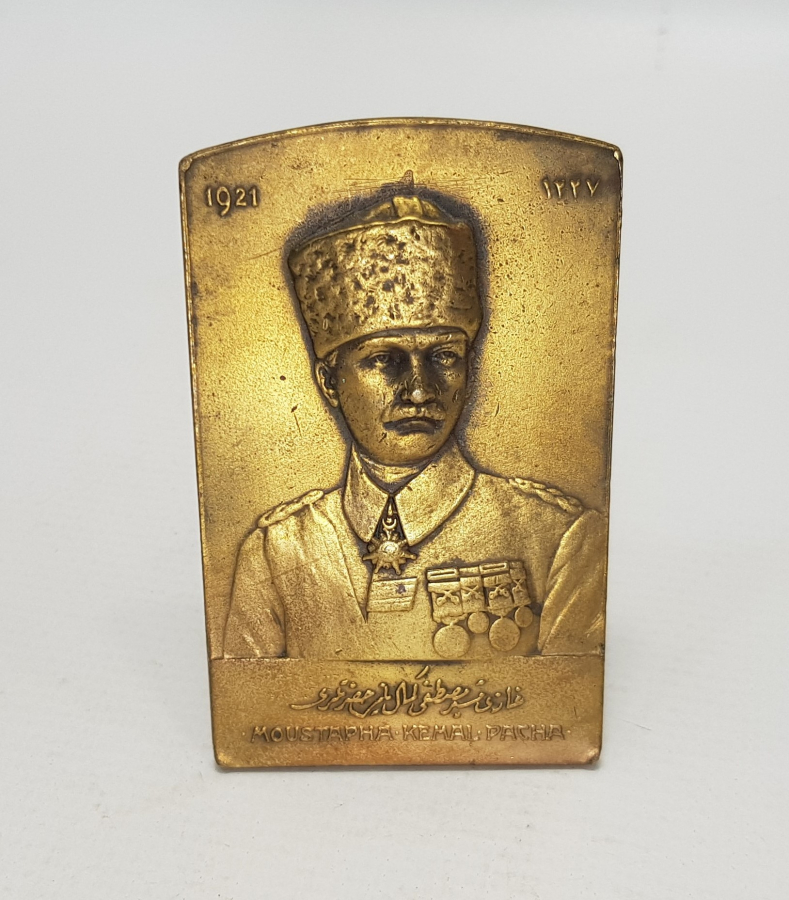 1921 ANKARA ANLAŞMASI ANISINA YAPILMIŞ ATATÜRK PLAKETİ 