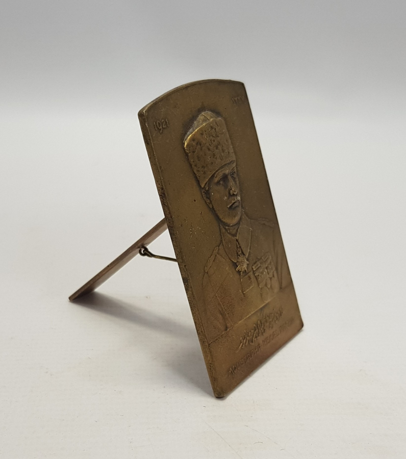 1921 ANKARA ANLAŞMASI ANISINA YAPILMIŞ ATATÜRK PLAKETİ 