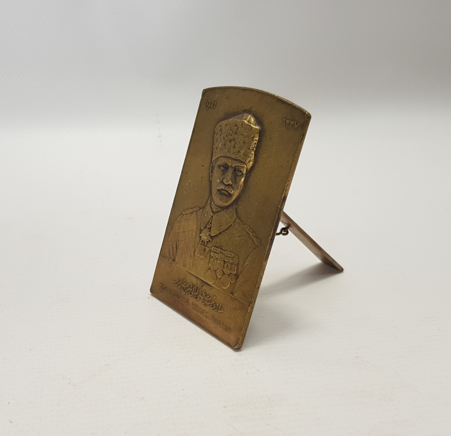 1921 ANKARA ANLAŞMASI ANISINA YAPILMIŞ ATATÜRK PLAKETİ 