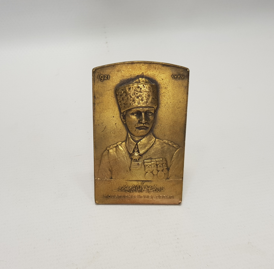 1921 ANKARA ANLAŞMASI ANISINA YAPILMIŞ ATATÜRK PLAKETİ 