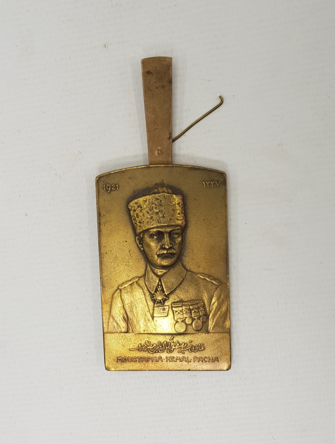 1921 ANKARA ANLAŞMASI ANISINA YAPILMIŞ ATATÜRK PLAKETİ 