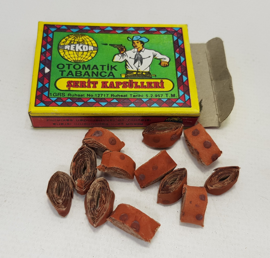 ANTİKA OYUNCAK: REKOR OTOMATİK TABANCA ŞERİT KAPSÜLLERİ 