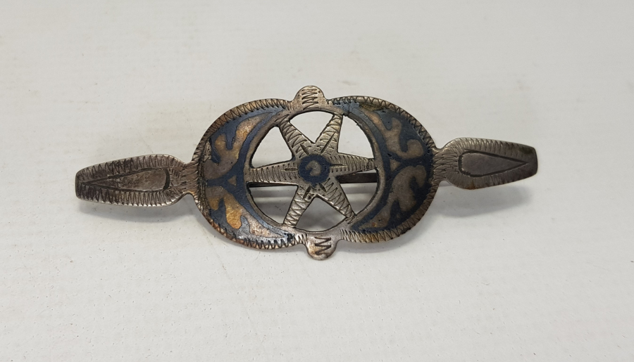 OSMANLI DÖNEMİ AY YILDIZLI GÜMÜŞ SAÇ TOKASI 