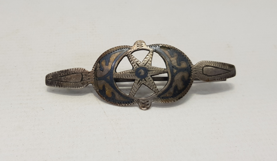 OSMANLI DÖNEMİ AY YILDIZLI GÜMÜŞ SAÇ TOKASI 