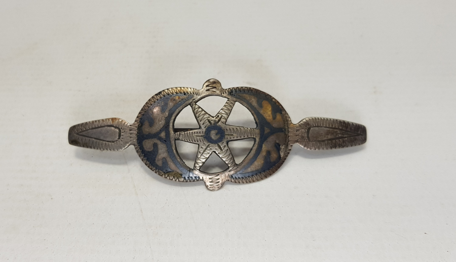 OSMANLI DÖNEMİ AY YILDIZLI GÜMÜŞ SAÇ TOKASI 