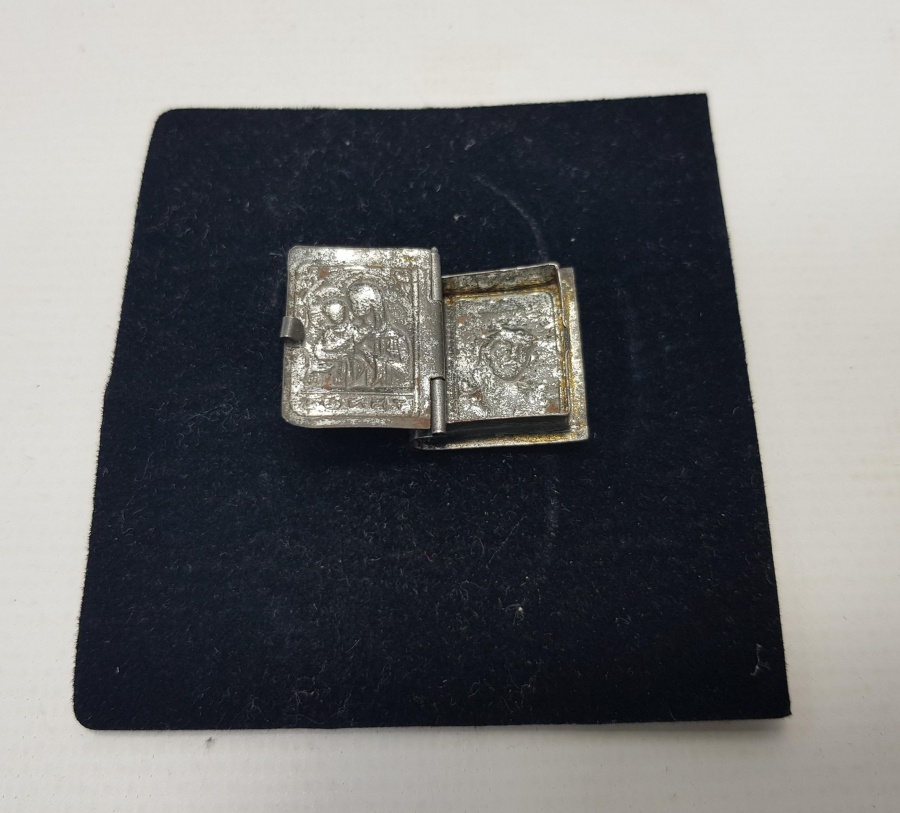 OSMANLI DÖNEMİ RUMCA YAZILI HZ. İSA VE HZ. MERYEM GÖRSELLİ MİNİ KUTU 