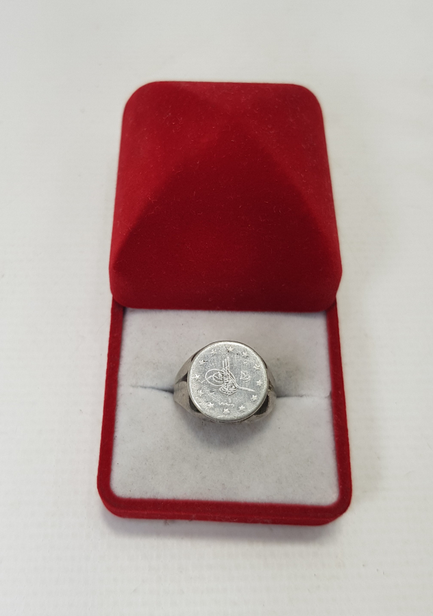 OSMANLI TUĞRALI GÜMÜŞ YÜZÜK 