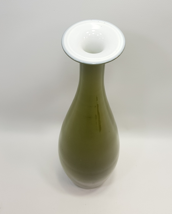 YEŞİL MURANO & BEYAZ OPAL VAZO 