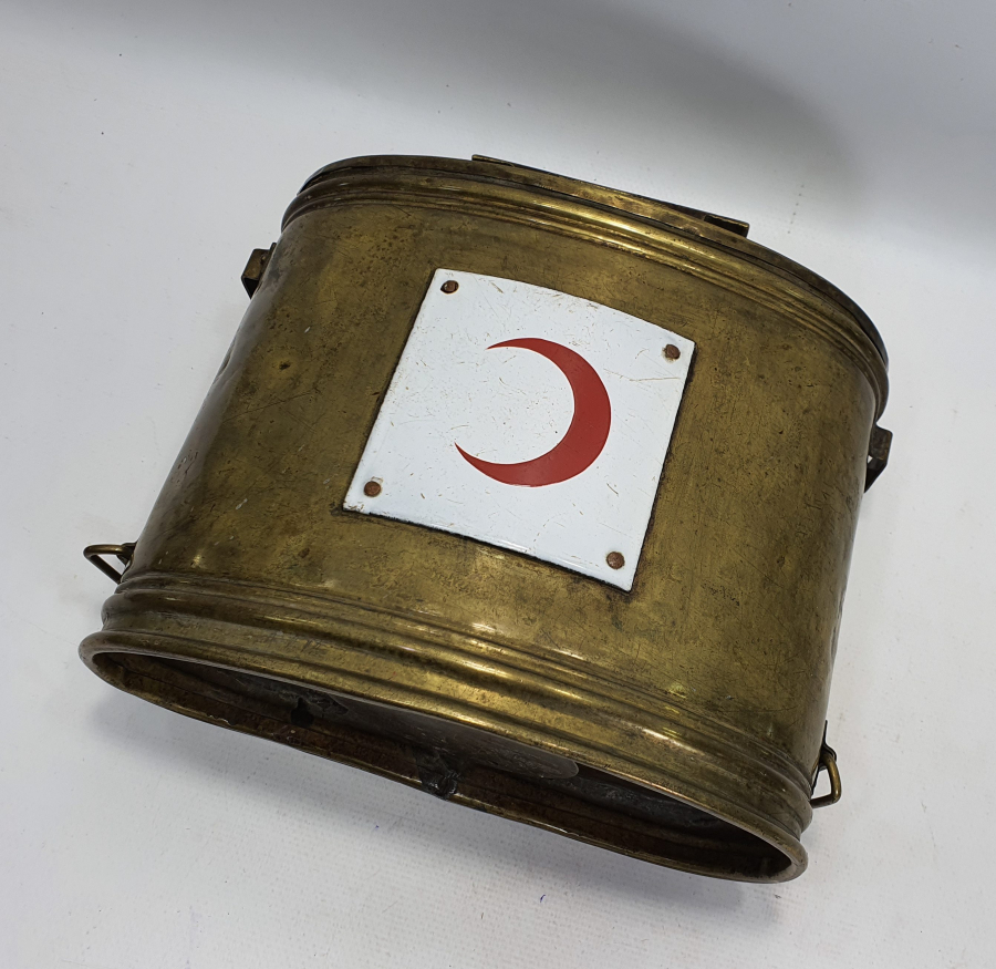 1. DÜNYA SAVAŞI DÖNEMİ ÇOK NADİR ALTI YAZILI OSMANLI HİLALİ AHMER YARDIM SANDIĞI 